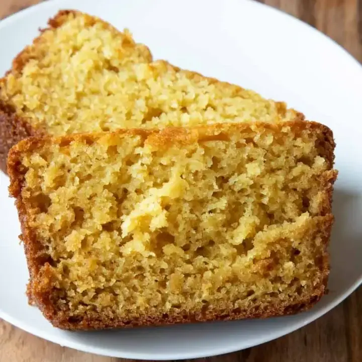 pineapple sourdough discard bread on white plate and wooden board